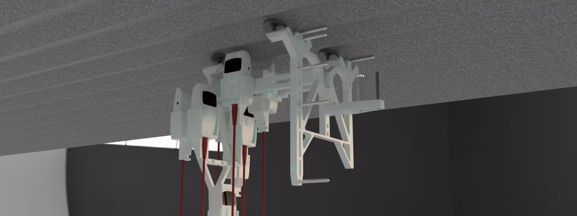 MEER under-roof sensor cluster mounted to the ceiling of a corrugated metal roof
