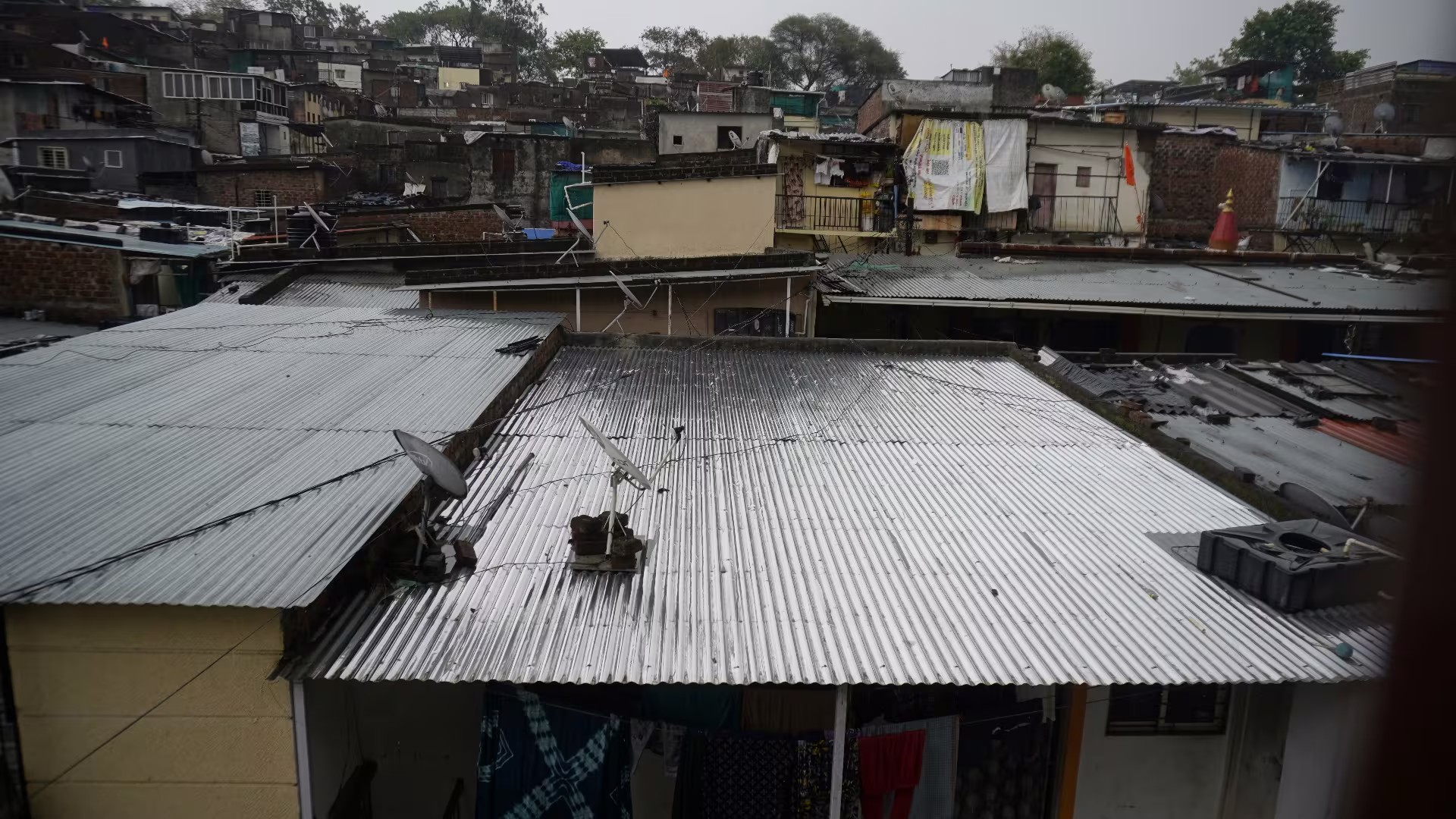 Reflective roof after installation