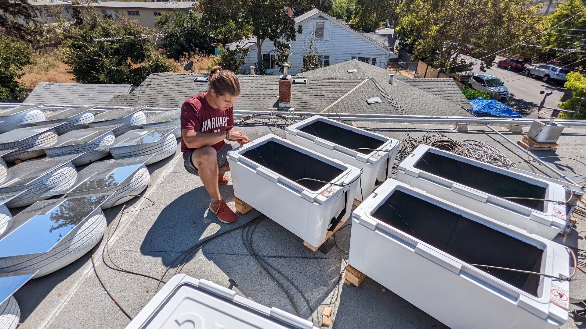 Water-tank cooling experiments